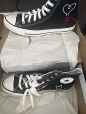 Converse Made With Love Sz 9 / 11CTAS Heart High Top 171158F 2