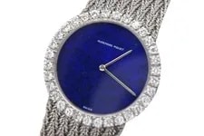 Audemars Piguet K18 WG Lapis Lazuli Diamond Bezel Manual Cal.2060 64.5g 2