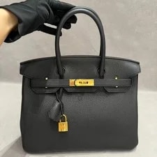 Noir — Hermes Birkin 30 Togo GHD Classic Auth . — Handbag — resale