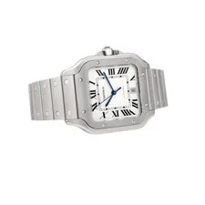 Cartier Santos Titanium White Dial 47.5mm X 39.8mm WSSA0089 Full Set 4