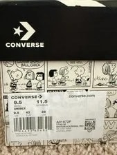 Converse X Peanuts Chuck Taylor All Star Snoopy & Woodstock Size 9.5 New 4