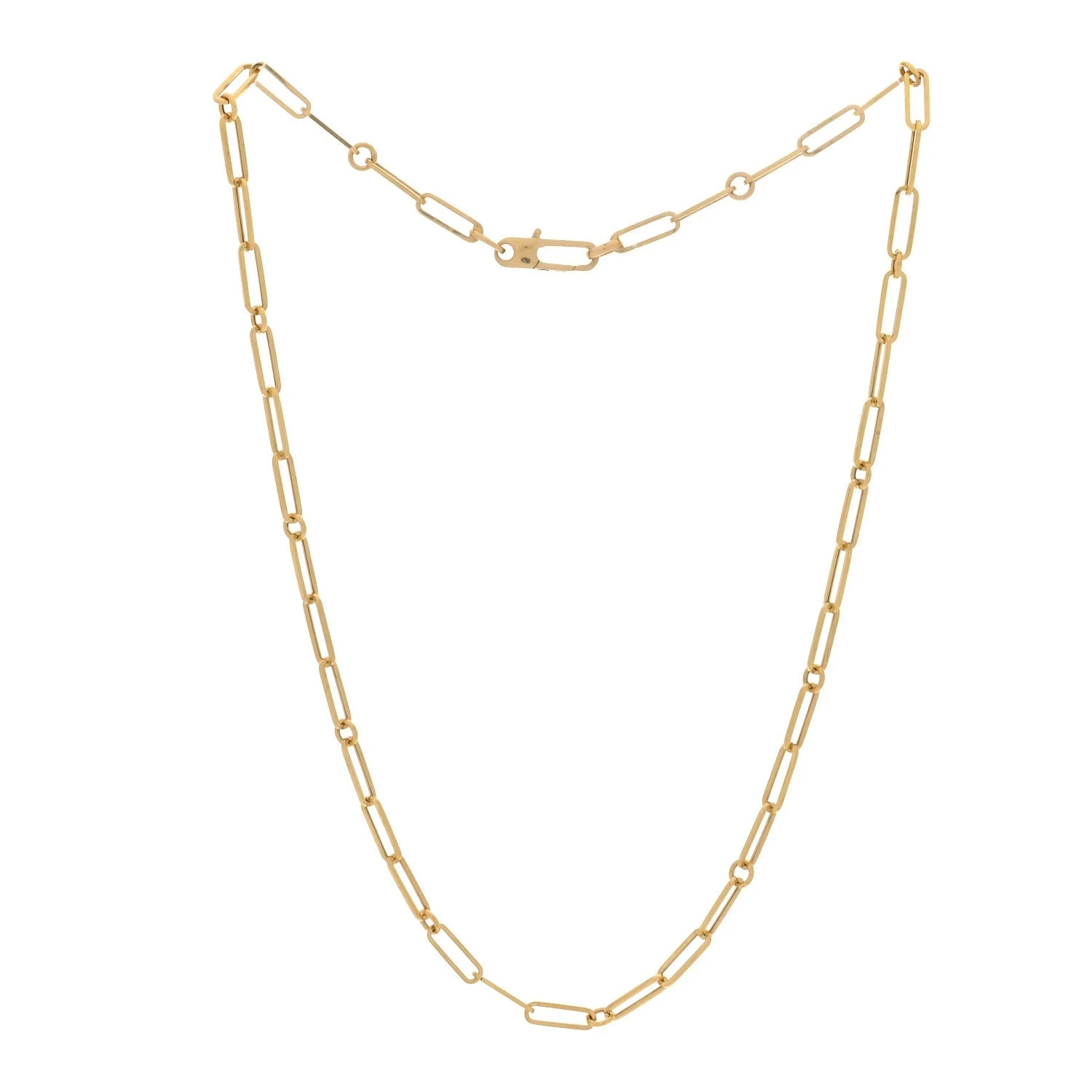 18K Yellow Gold Paper Clip Link 3