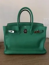 Hermès — Hermes Birkin 35 Menthe Palladium Hardware — Handbag — resale