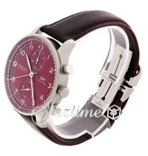 IWC Portugieser Chronograph IW371616 Stainless Steel 41mm Red Dial BOX Papers 4
