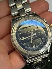 A68362 Breitling B-1 UTC 44mm Steel Quartz Black Dial Digital Chronograph 3