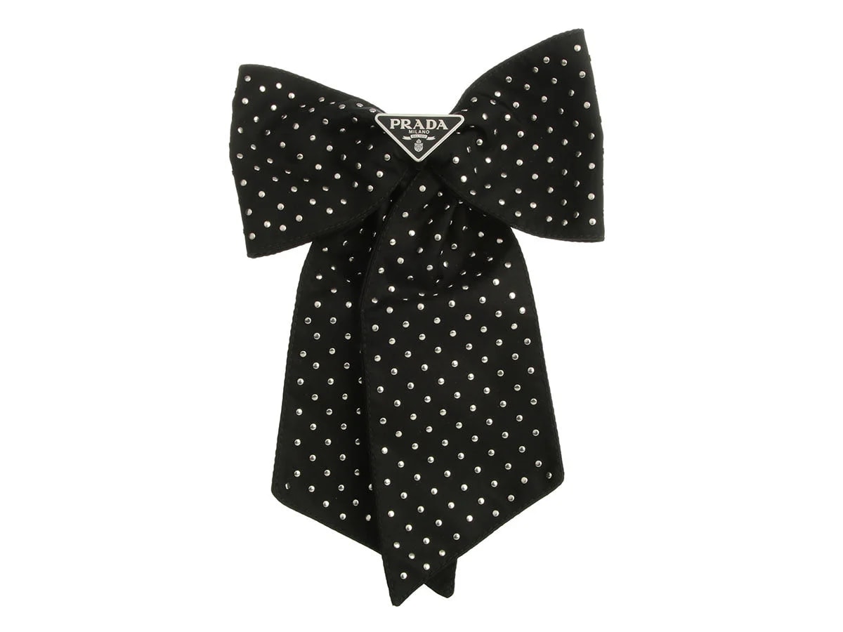 Prada — Prada Studded Bow Barrette — Accessory — resale