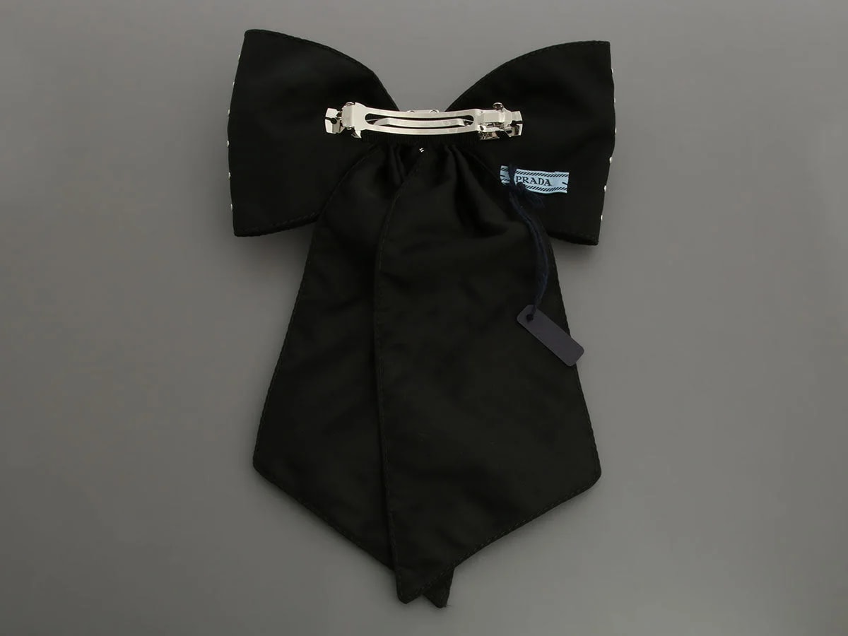 Prada Studded Bow Barrette 3