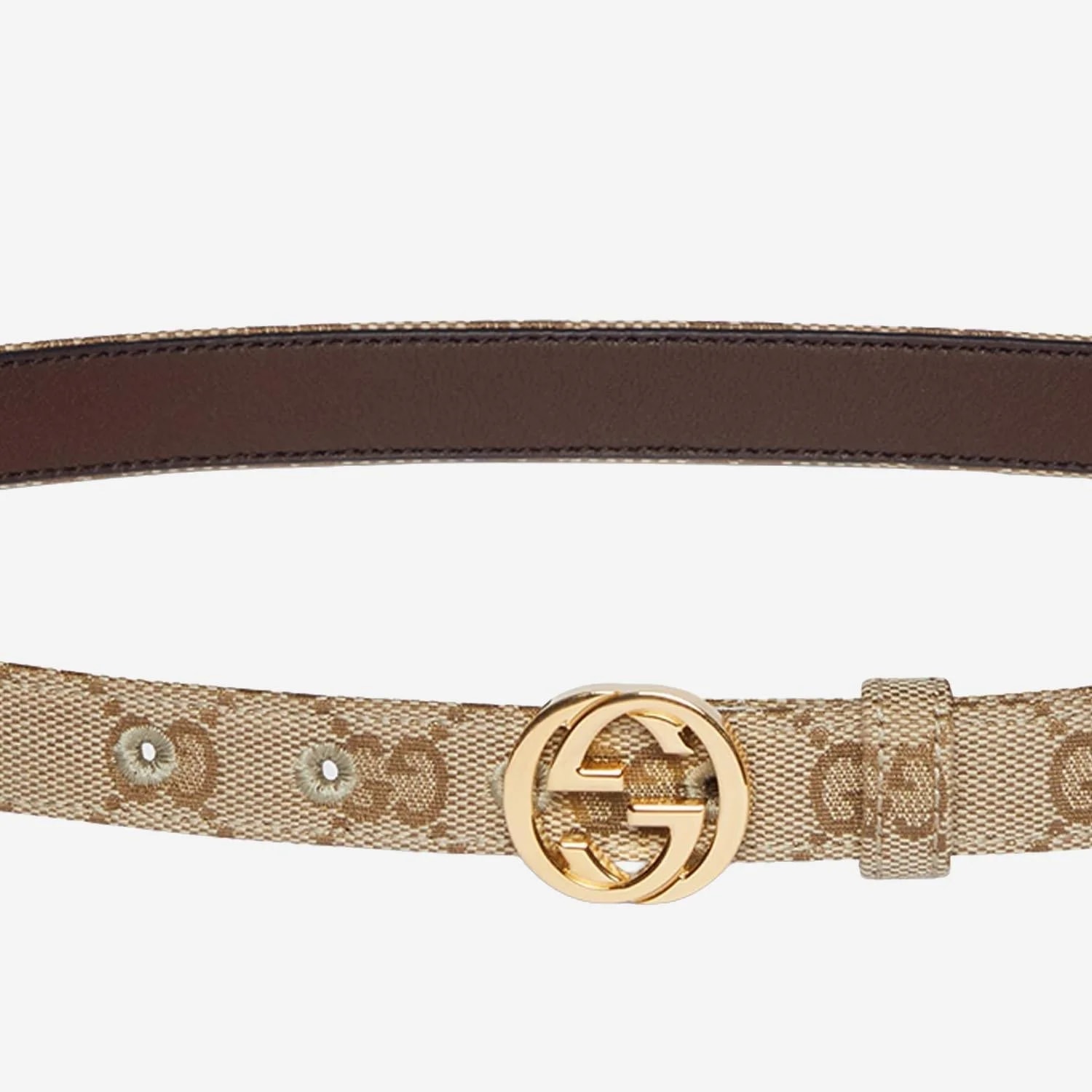 Gucci Cross Buckle Belt — Fabric 2