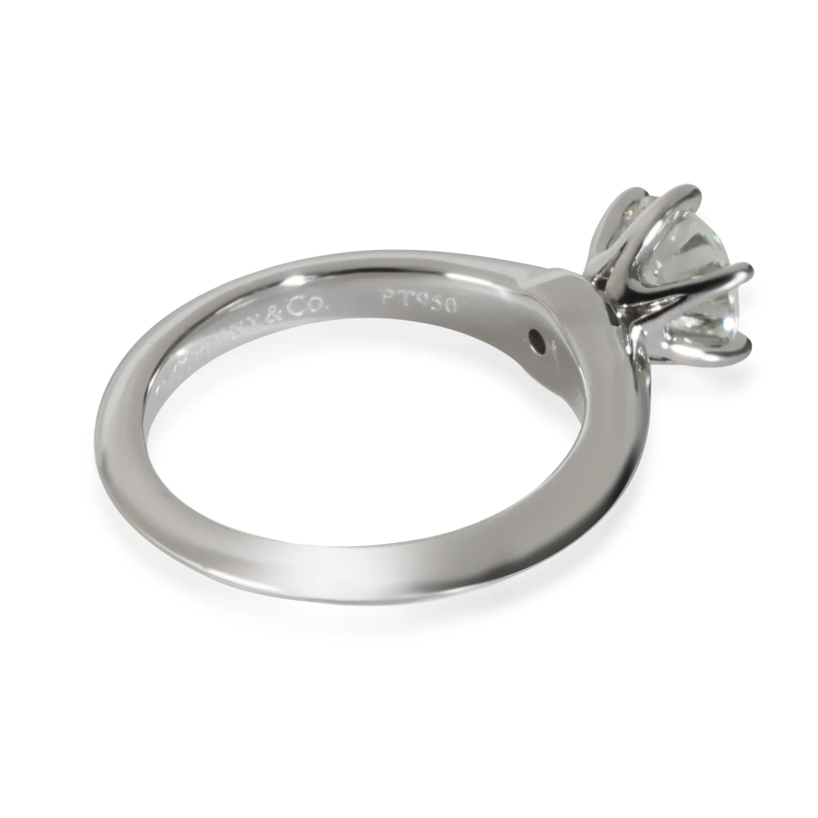 Tiffany & Co. Solitaire Engagement Ring H Vs2 1.02 Ctw 950 4