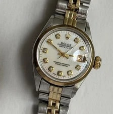Rolex — 1971 Rolex Oyster Perpetual Lady Date 26mm Diamond Mother of Pearl Datejust Dial — Watch — resale