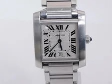 Cartier Tank Francaise W51002Q3 2302 Stainless Steel 28mm Ivory Dial #WJW184 3