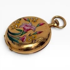 W/Box Patek Philippe Pocket 32mm Factory Painted 18K Yellow Gold Year 1897 3