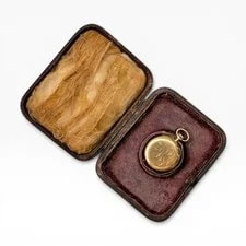 W/Box Patek Philippe Pocket 32mm Factory Painted 18K Yellow Gold Year 1897 4