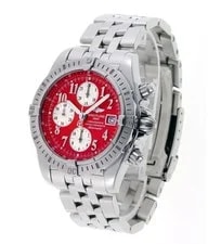 Breitling Chronomat Evolution A13356 Red Dial Stainless Steel From Japan w0714 3