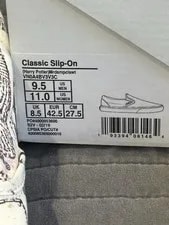 Vans Harry Potter Classic Slip-on Size 11W/9.5M Marauder’s Map 2