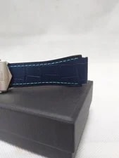 Discontinued Item Tag Heuer Connected Replacement Belt Blue Stitch 4