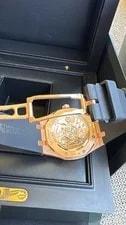 Audemars Piguet Royal Oak Rose Gold Black Dial Auto Rubber Strap Box Papers 2
