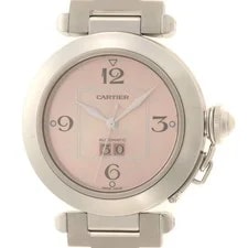 Cartier — Cartier Pasha C Big Date W31058M7 Stainless Steel 35mm Pink Dial #DW2041 — Watch — resale