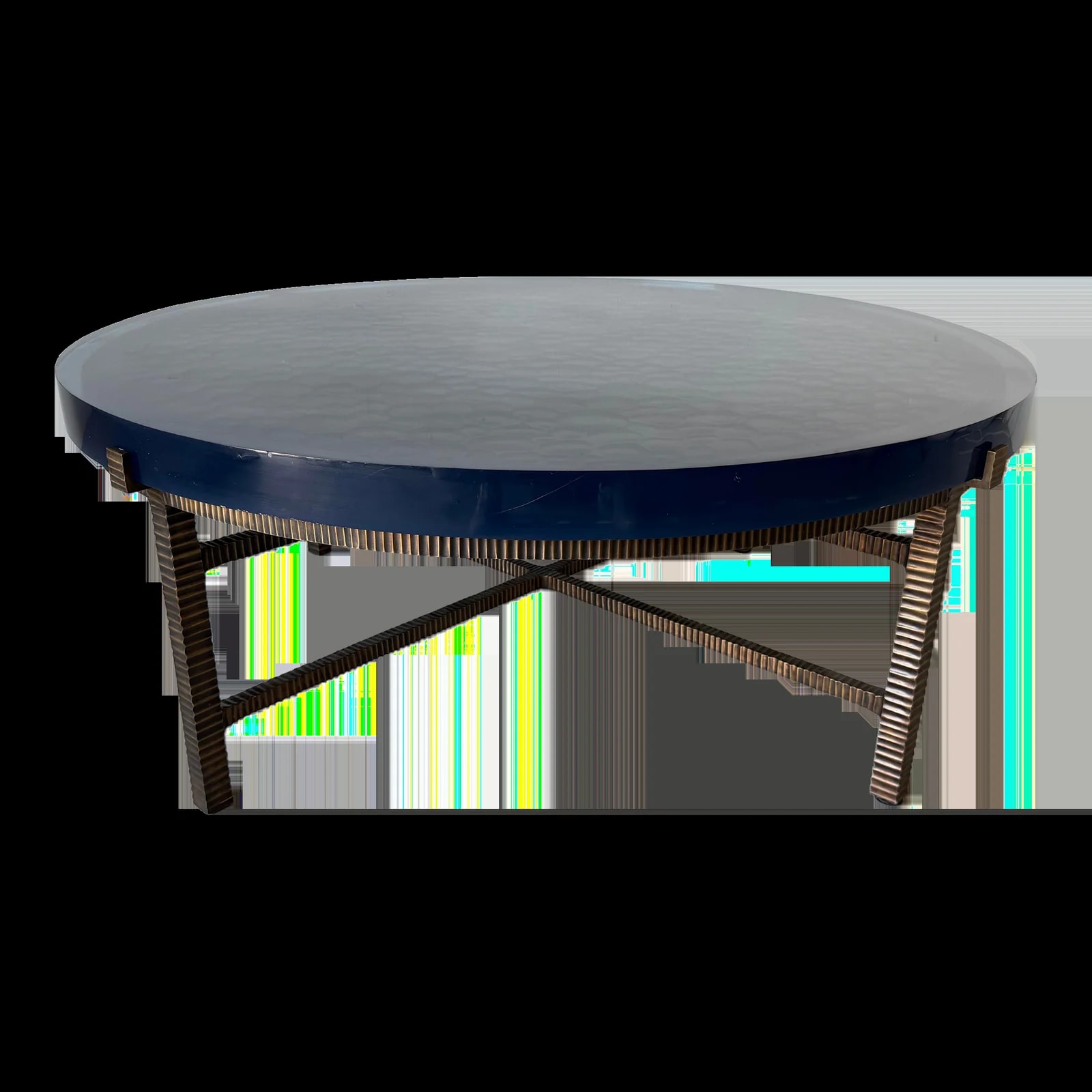 Donghia — Modern Donghia Sculptural Base & Ribbed Lucite — Furniture — resale