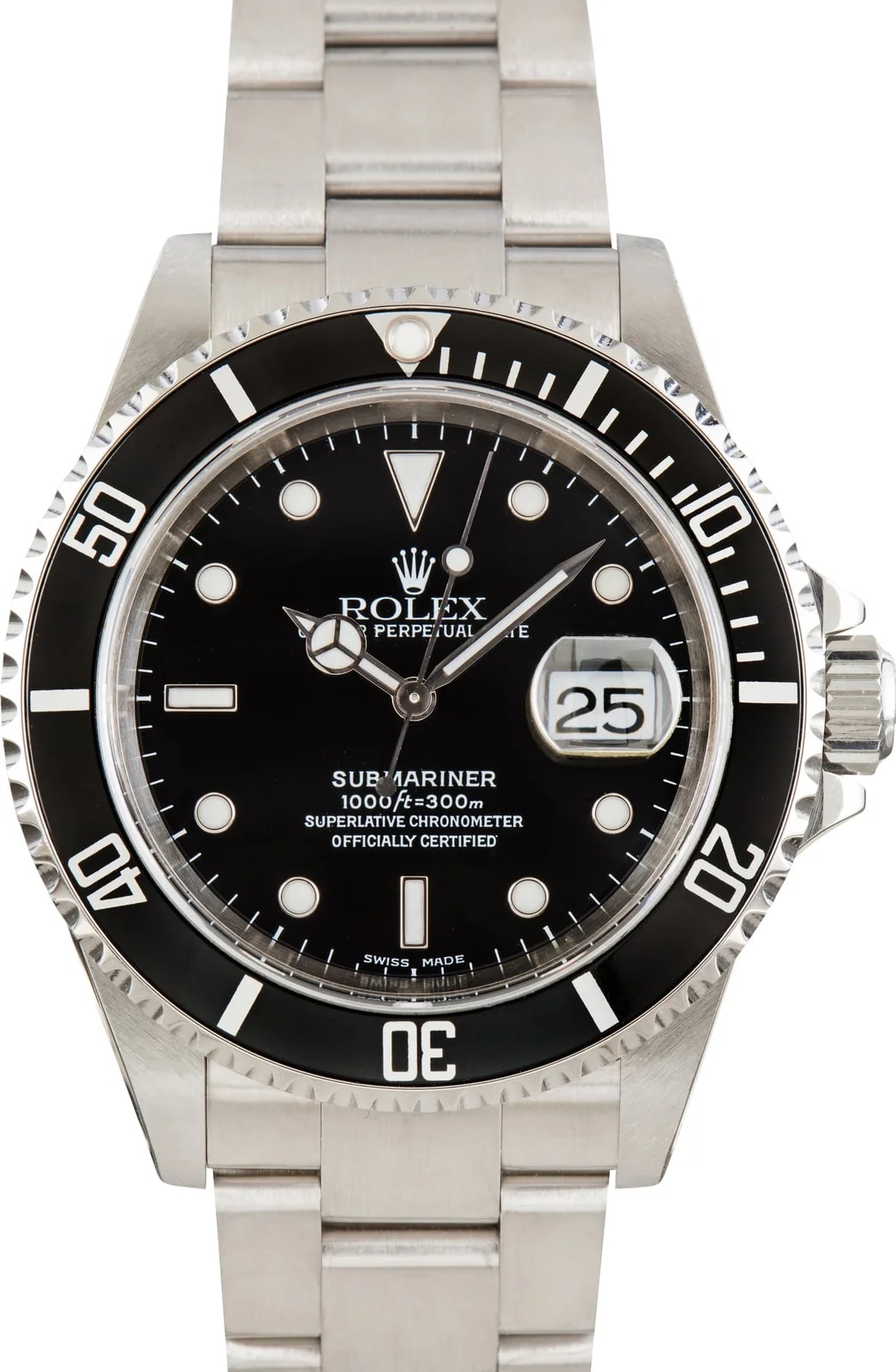 Rolex — Steel Oyster Rolex Submariner Black Dial Ref 16610 — Watch — resale