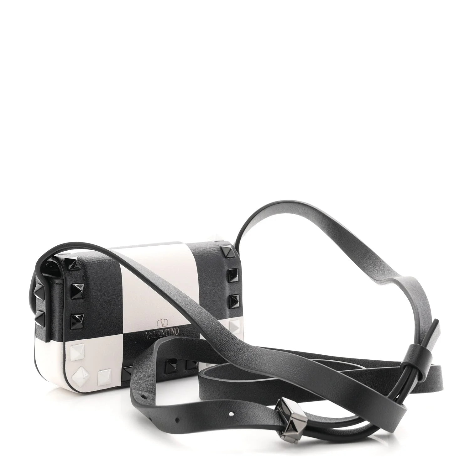Vitello Chess Mini Rockstud Flip Lock Crossbody 3