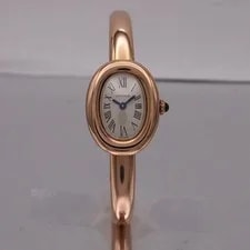 Cartier — Cartier Baignoire Mini Size 15 18k Rose Gold Silver Dial WGBA0019 — Watch — resale