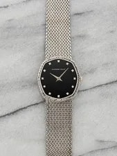Audemars Piguet — 1980s Audemars Piguet Octagonal 4061 18k White Gold Onyx Dial 29 × 32mm — Watch — resale