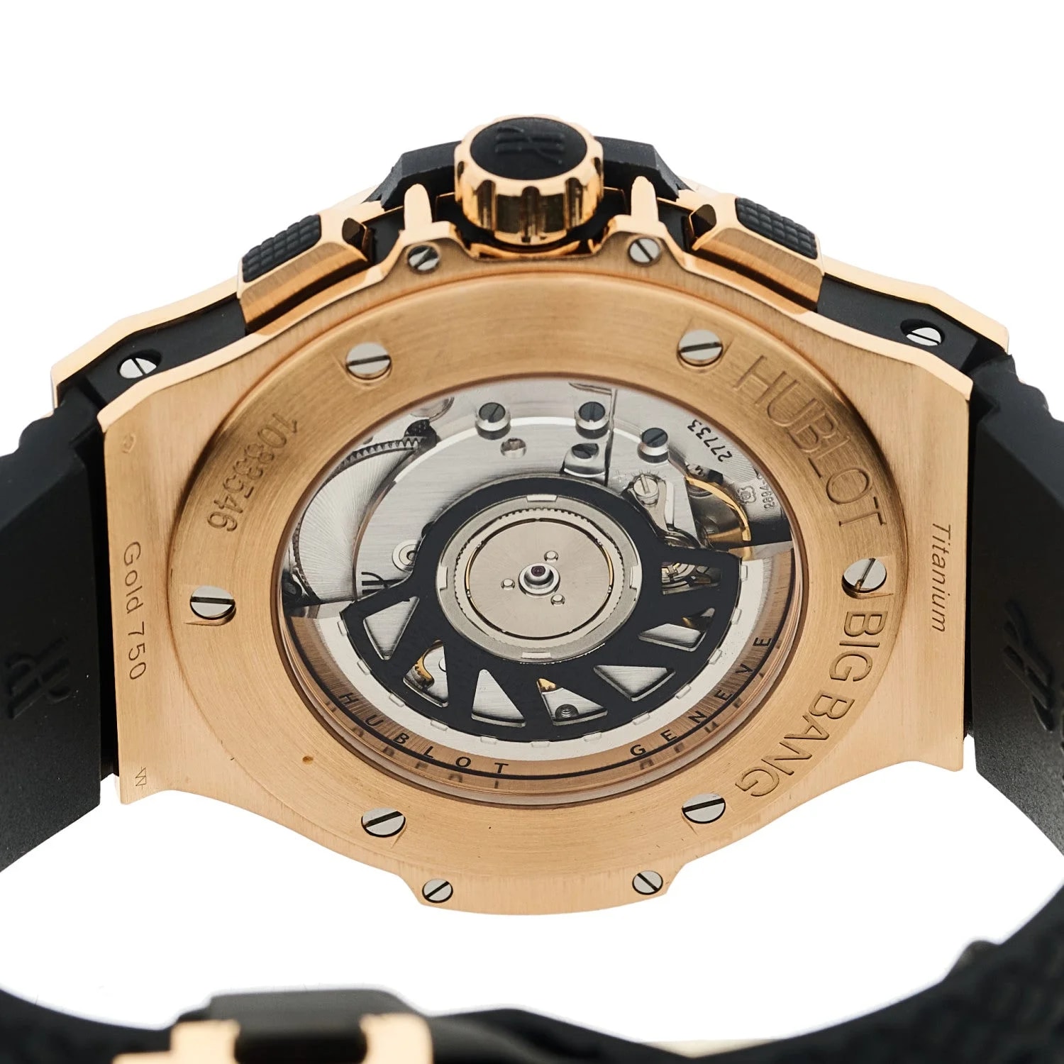 18K Rose Gold Rubber 41mm Big Bang Automatic Black 341.PX.130.RX 4