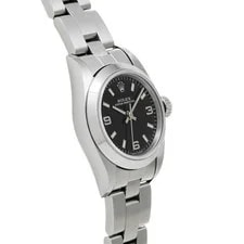 Rolex Oyster Perpetual 67180 24mm Stainless Steel Black #WW3689 3