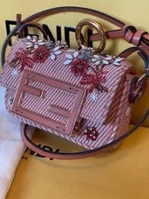 Fendi Micro Bucket Nano Baguette Charm Flower Beaded 3