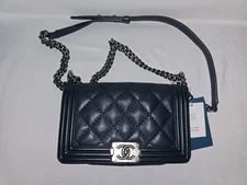 Chanel Boy (Old Medium) Flap RHW Entrupy COA Box 2