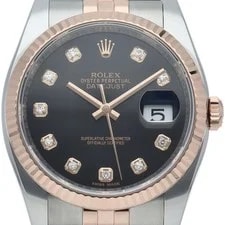 Rolex — Rolex Datejust 116231G(ﾗﾝﾀﾞﾑ) Gold 36mm Black Dial Automatic #LPW376 — Watch — resale