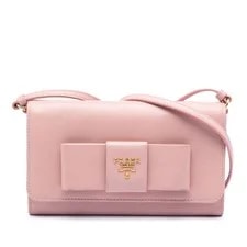 Prada — Prada Lux Bow Wallet on Strap Crossbody Light — Handbag — resale