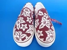 Vans Slip-On Floral Pattern Hibiscus Without Box Us8.5 3