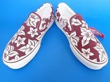 Vans Slip-On Floral Pattern Hibiscus Without Box Us8.5 4