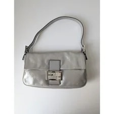 ! Fendi Shimmering Baguette With Rhinestone Buckle 2