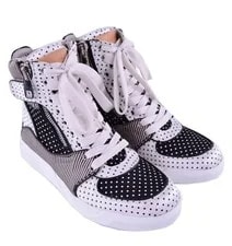 Dolce & Gabbana Polka Dot High-Top Sports Shoes / 39.5 US 2