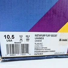 Reebok US 10.5 Instapump Fury Billionaire 3