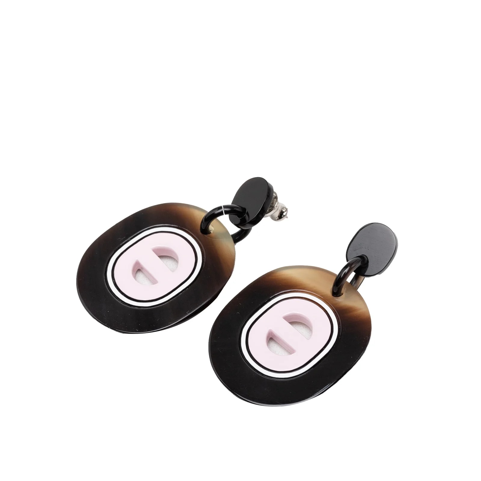 Hermès — Horn and Palladium Plated Fidelio Village Drop Bullet Back — Jewelry — resale