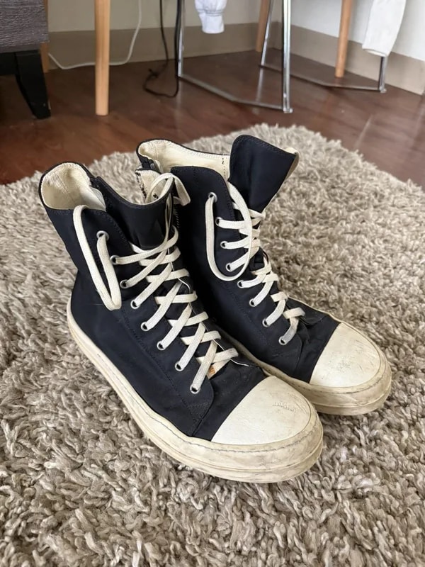 Rick Owens — Rick Owens - Drkshdw - Waxed Ramones — Sneaker — resale