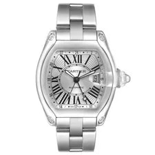 Cartier Roadster GMT Steel Silver Dial W62032X6 2