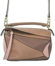 Loewe — Loewe Puzzle Mini Handbags BrownxPink 2200698720022 — Handbag — resale