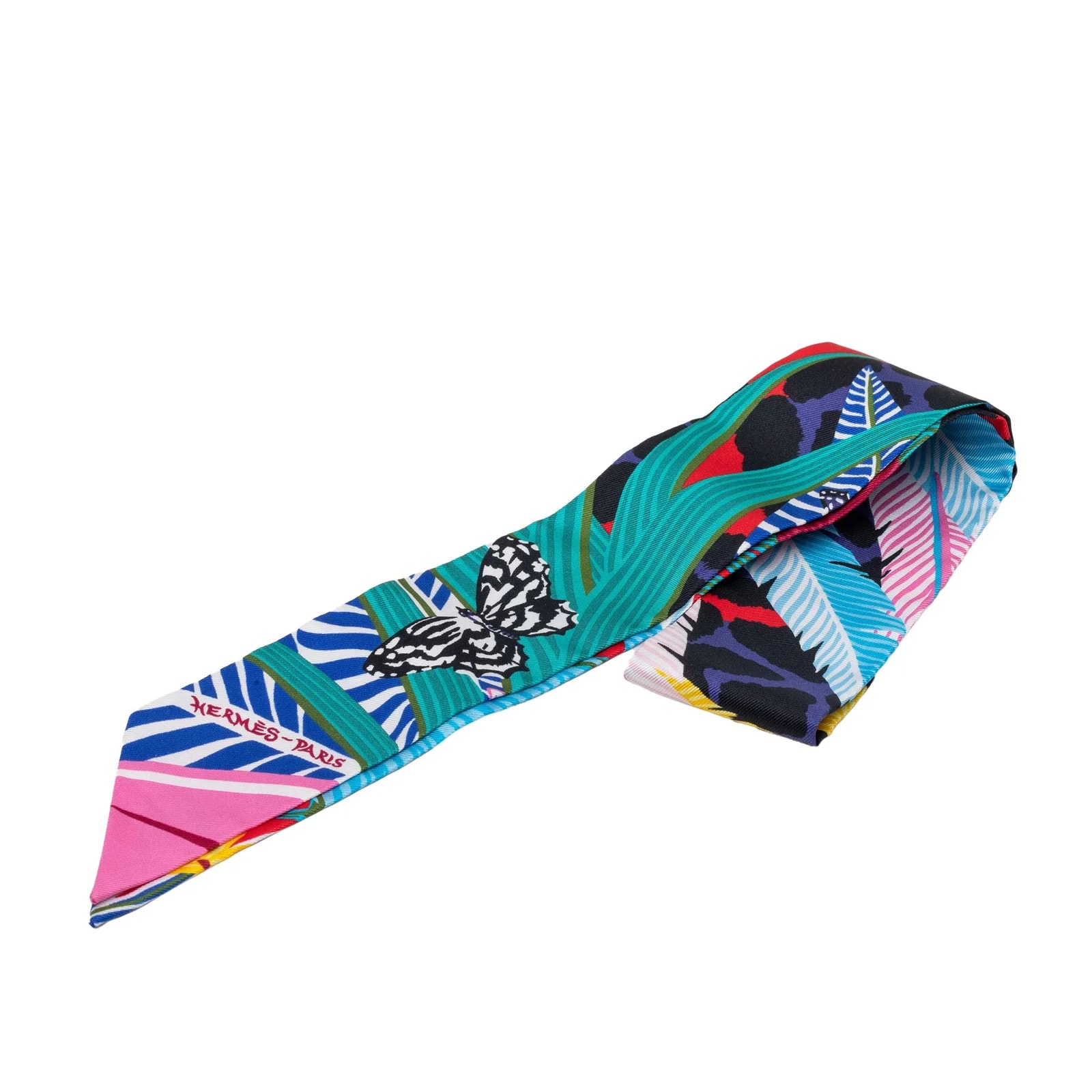 Hermès — Jaguar Quetzal Twilly Scarf — Accessory — resale