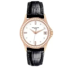 Patek Philippe Calatrava Rose Gold White Dial Diamond 5108R 2