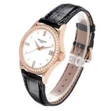 Patek Philippe Calatrava Rose Gold White Dial Diamond 5108R 4