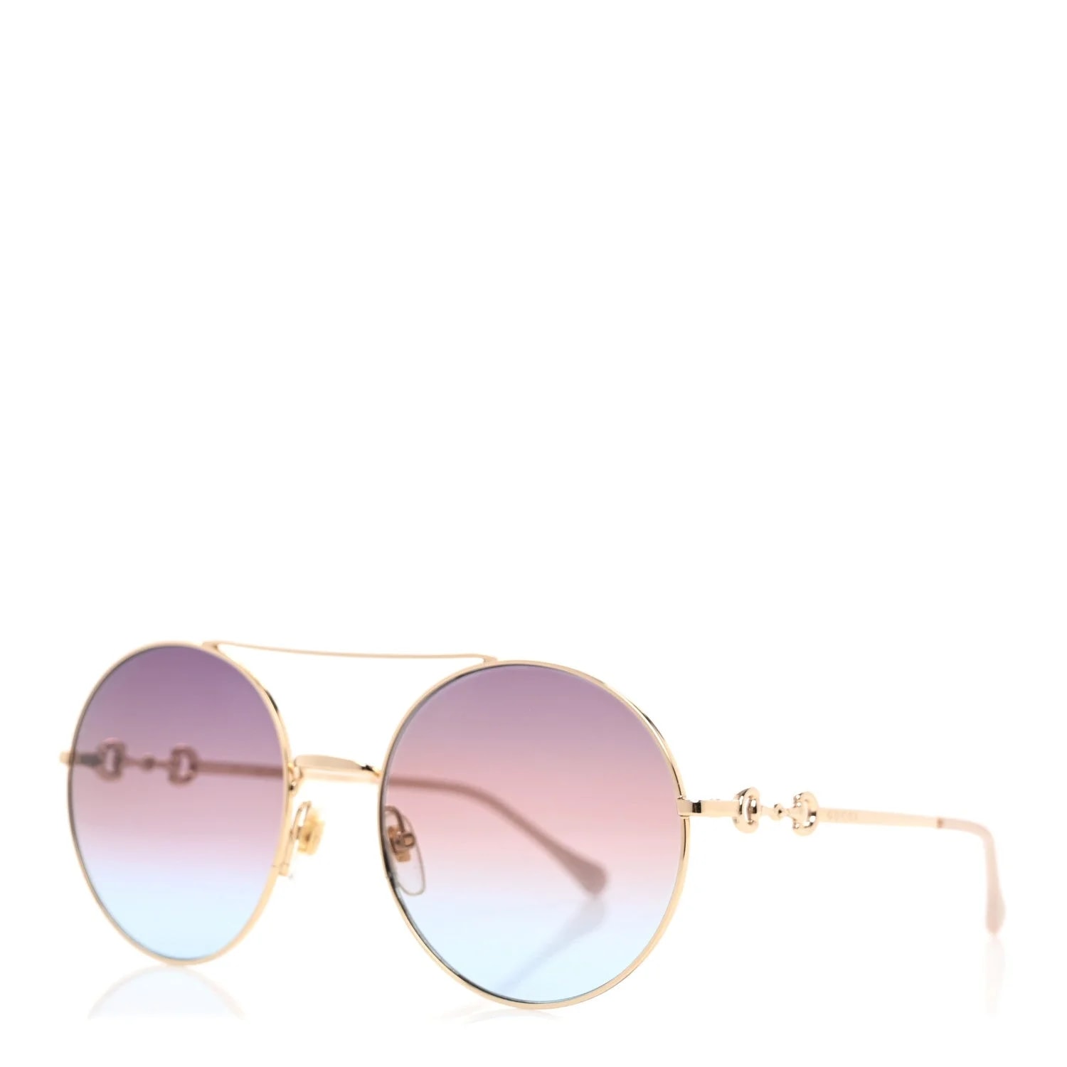 Gucci — Metal Round Frame Horsebit Sunglasses GG0878S — Accessory — resale