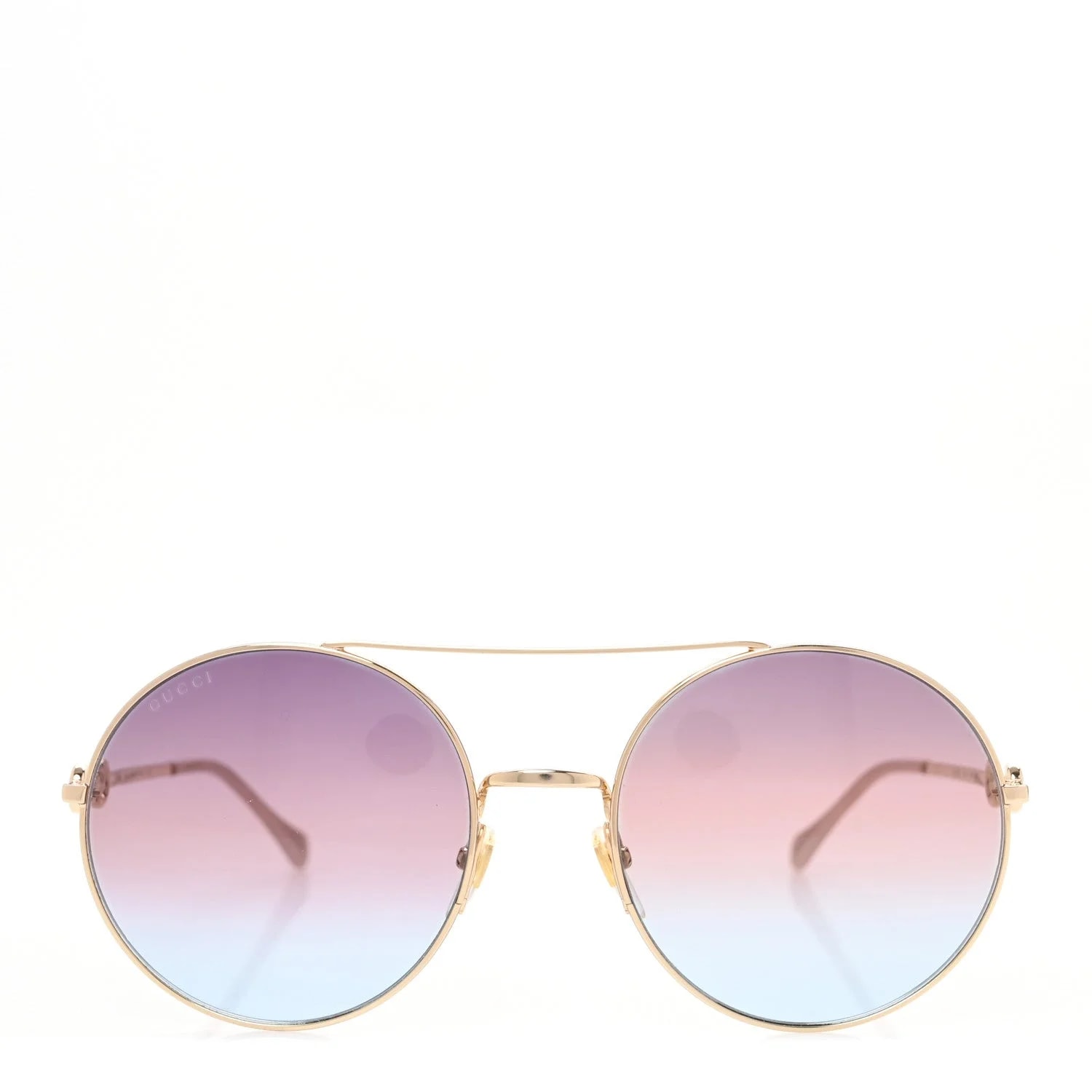Metal Round Frame Horsebit Sunglasses GG0878S 2