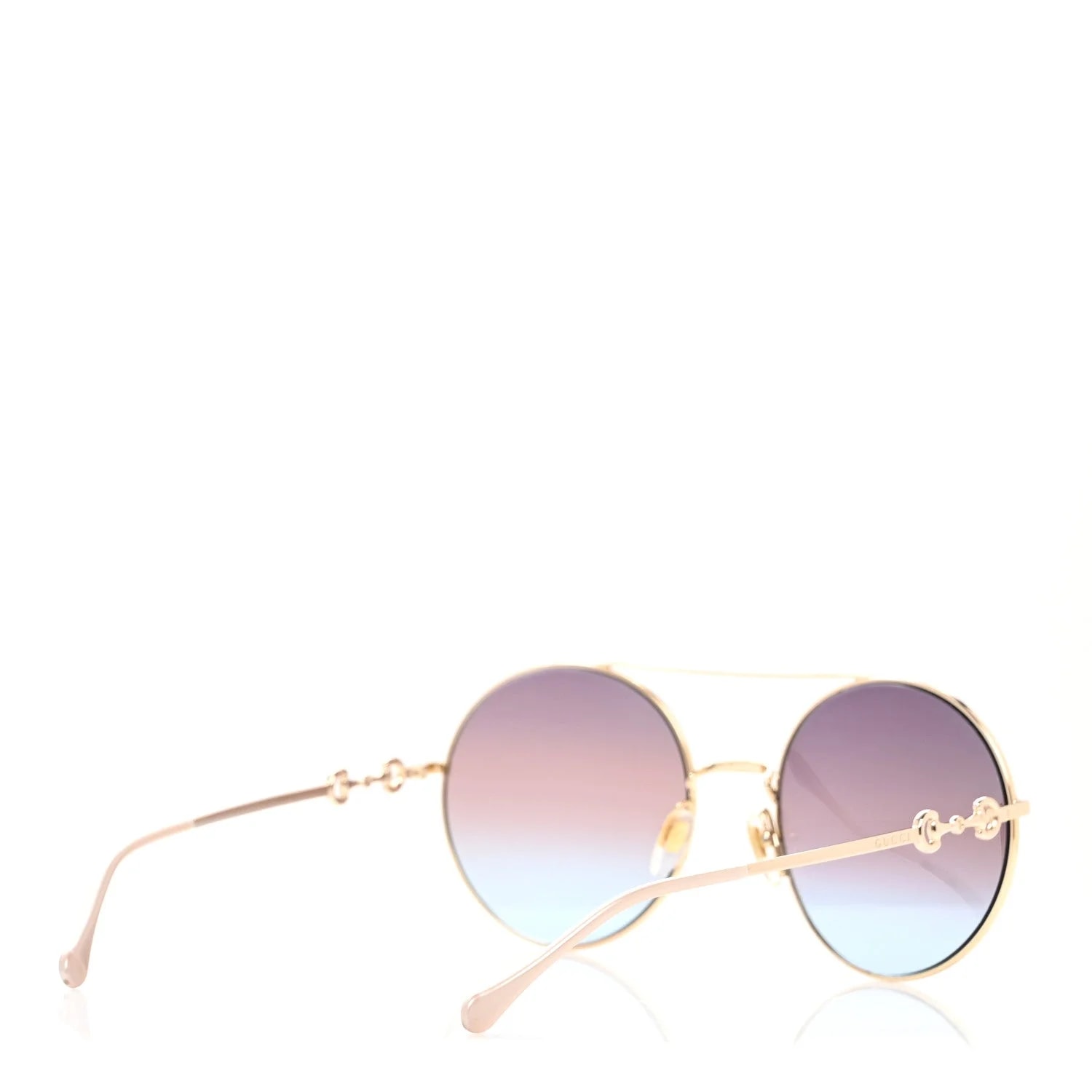 Metal Round Frame Horsebit Sunglasses GG0878S 4