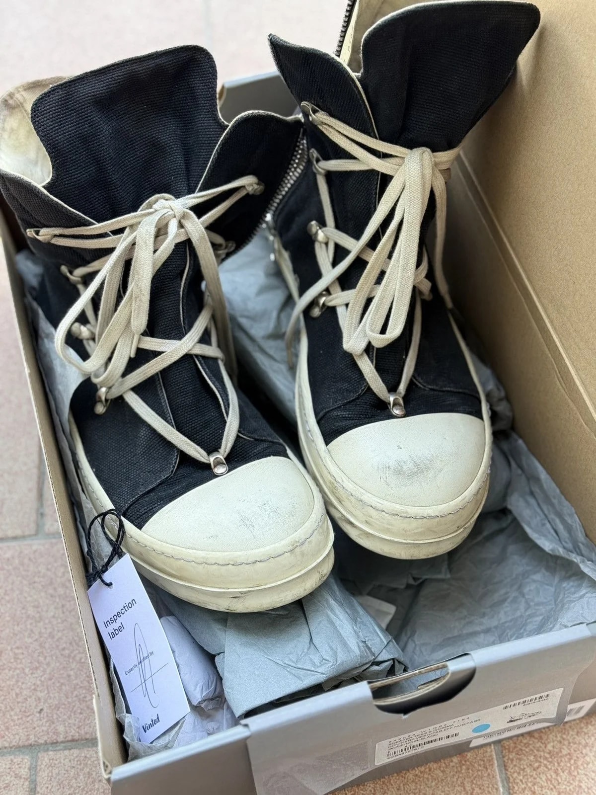 Rick Owens DRKSHDW — Rick Owens Drkshdw Hexagram Ramones High Milk — Sneaker — resale