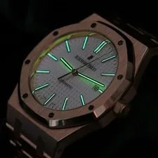 Audemars Piguet Royal Oak Selfwinding White Dial Rose Gold Full SET 15400OR 2